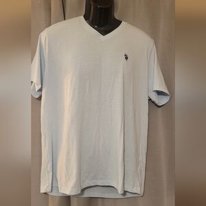 Men's Light Blue V-Neck T-Shirt